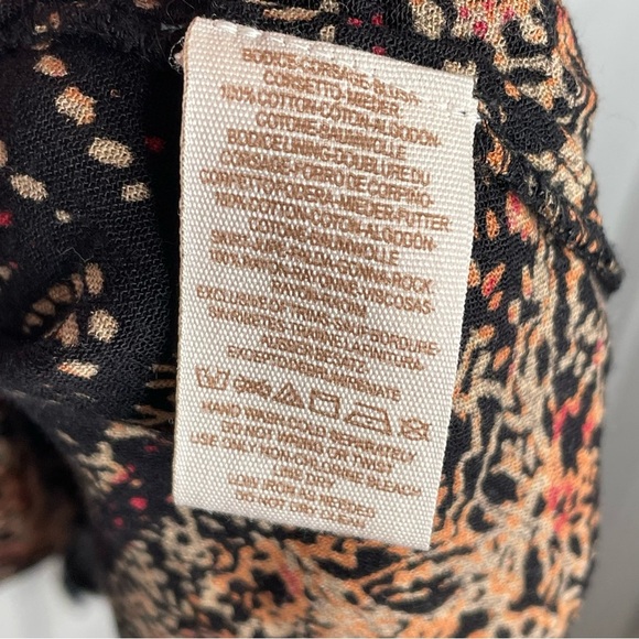 Free People Printed Cotton Noyale Heat Wave Summer Tunic Dress Summer Red M - Picture 12 of 13
